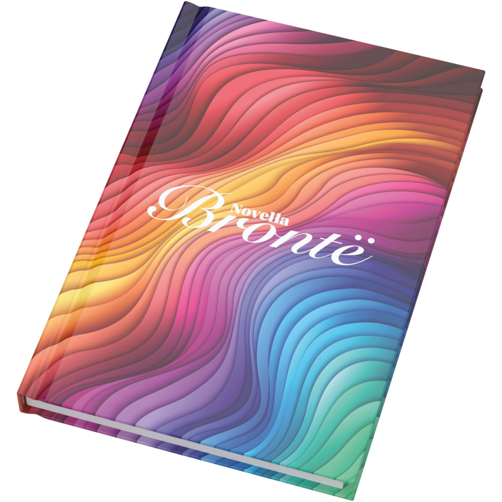 Logo trade corporate gifts picture of: Novella Brontë A5 glossy hard cover notebook - 100 sheets