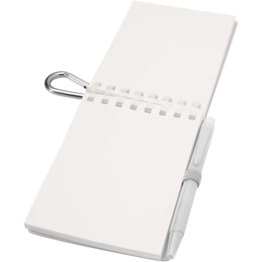 Logo trade business gifts image of: Lig Mini recycled outdoor soft cover notebook and ballpoint pen set (black ink)