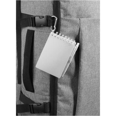 Logo trade advertising products picture of: Lig Mini recycled outdoor soft cover notebook and ballpoint pen set (black ink)