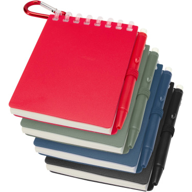 Logotrade promotional product picture of: Lig Mini recycled outdoor soft cover notebook and ballpoint pen set (black ink)