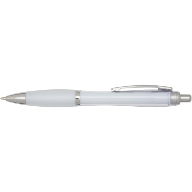 Logotrade advertising product picture of: Nash RCS recycled plastic ballpoint pen with coloured barrel and grip (black ink)