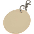 Resi Plus GRS recycled round charm keychain , Oatmeal