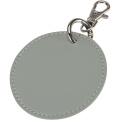 Resi Plus GRS recycled round charm keychain , Grey