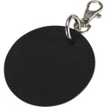 Resi Plus GRS recycled round charm keychain , Black