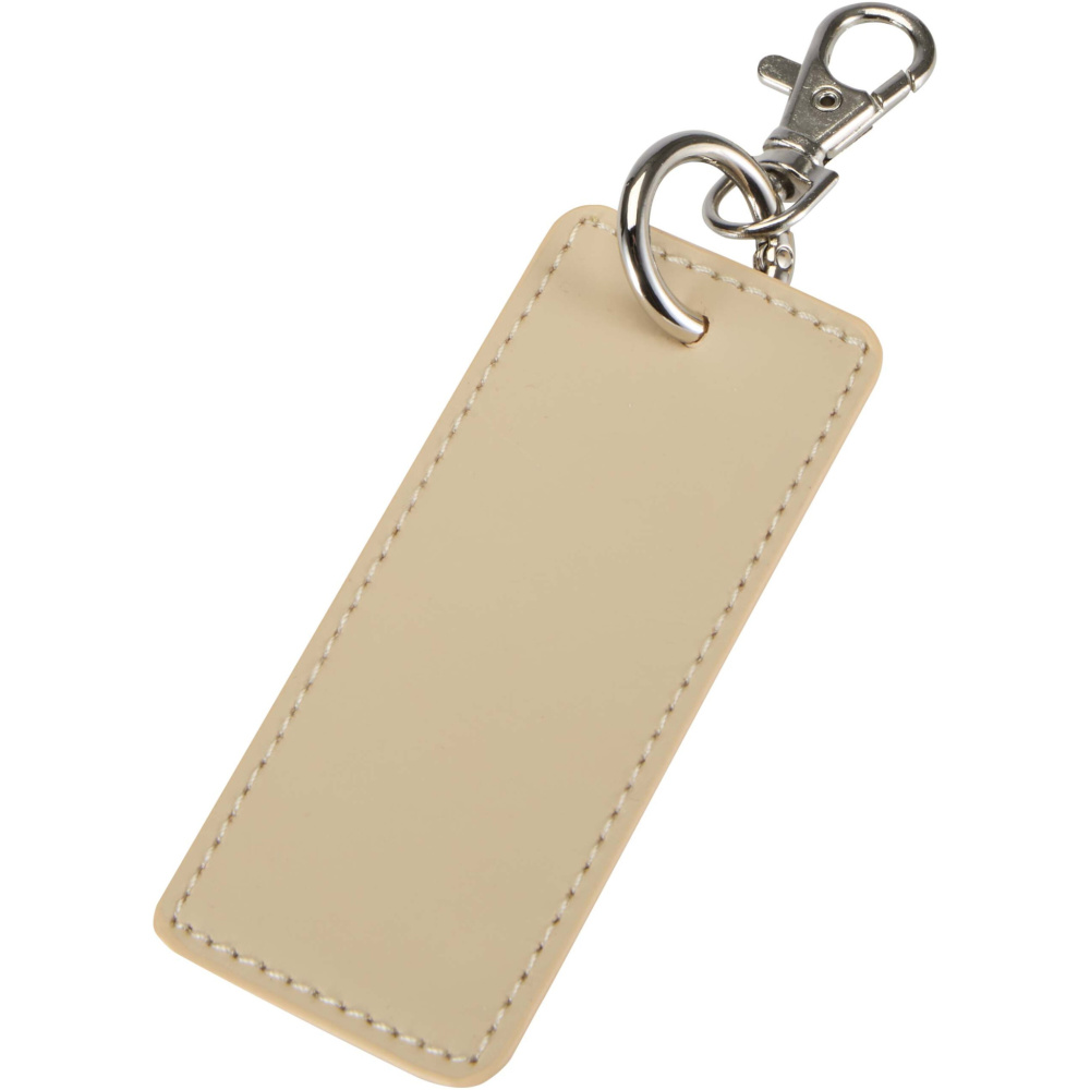 Logotrade business gift image of: Resi Plus GRS recycled rectangle charm keychain