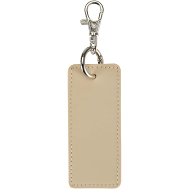 Logo trade promotional items image of: Resi Plus GRS recycled rectangle charm keychain