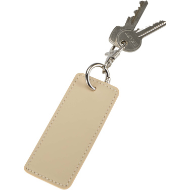 Logo trade promotional giveaways picture of: Resi Plus GRS recycled rectangle charm keychain