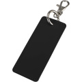 Resi Plus GRS recycled rectangle charm keychain, Black