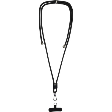 Logo trade promotional merchandise image of: Vega adjustable recycled smartphone lanyard