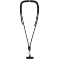 Vega adjustable recycled smartphone lanyard, Black