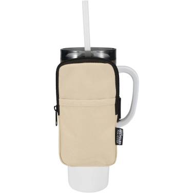 Logo trade advertising product photo of: Byron GRS recycled bottle pouch 