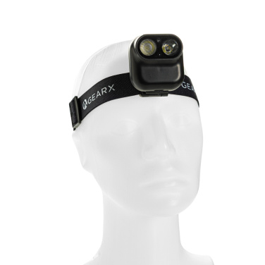 Logo trade promotional gifts image of: Gear X RCS rPlastic head torch with motion sensor