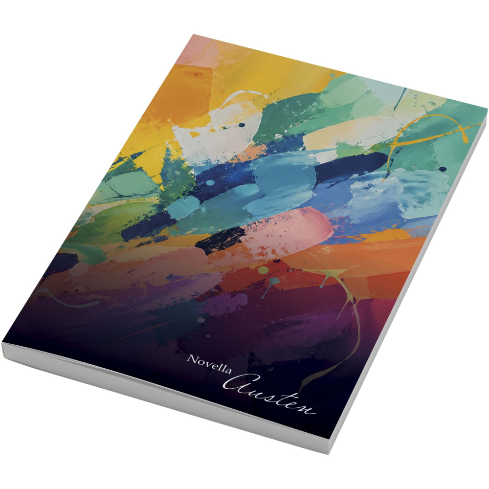 Logo trade promotional merchandise picture of: Novella Austen A5 soft cover notebook - 100 sheets