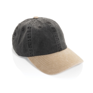 Logotrade advertising product image of: BEAU AWARE™ Washed 6 panel 270gsm cotton twill two tone cap