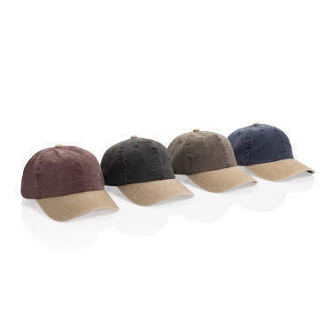 Logo trade promotional product photo of: BEAU AWARE™ Washed 6 panel 270gsm cotton twill two tone cap