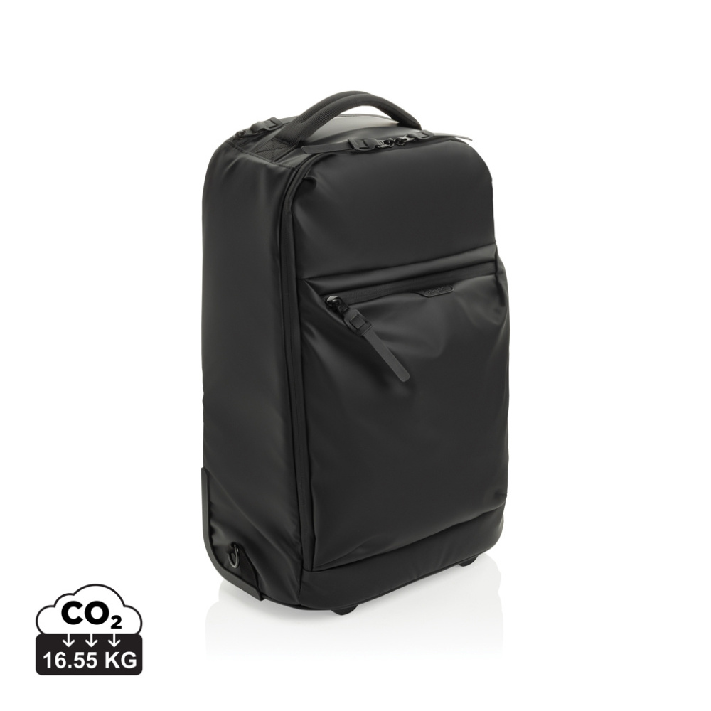 Logo trade corporate gifts image of: Swiss Peak OSLO RCS Wheeled Duffel backpack