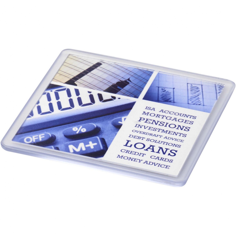 Logo trade reklaamkingid foto: Ellisoni kandiline plastikust tassialus