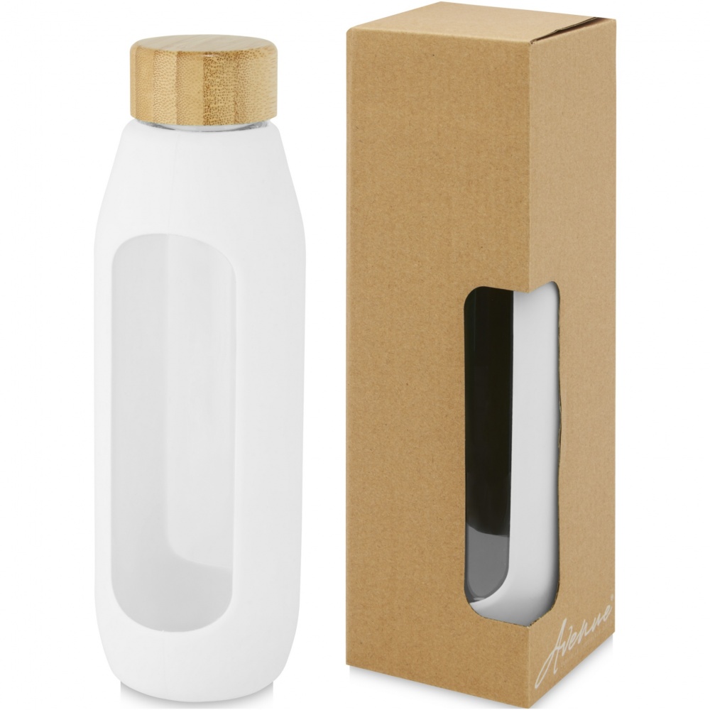 Logo trade ärikingituse pilt: Tidan 600 ml boorsilikaatklaasist pudel silikoonkäepidemega