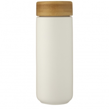 Logotrade meene foto: Lumi 300 ml keraamiline termoskruus bambusest kaanega