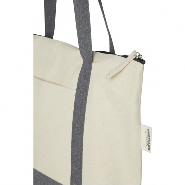 Logotrade ärikingituse foto: Repose 320 g/m² taaskasutatud puuvillast lukuga kandekott 10L