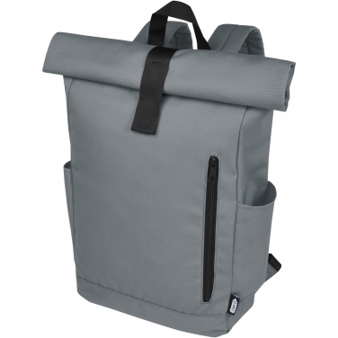 Logotrade reklaamtoote foto: Byron 15,6" GRS RPET rull-top seljakott 18L