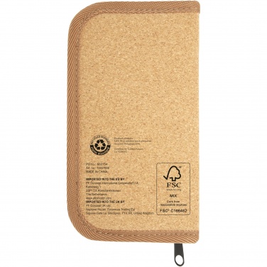 Logo trade reklaamtoote pilt: Spike 24-osaline RCS taaskasutatud plastist tööriistakomplekt korgist kotiga