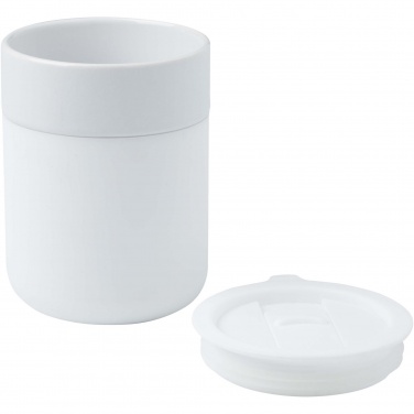 Logotrade reklaamtoote foto: Keraamiline termoskruus Java 330 ml plastikust kaanega