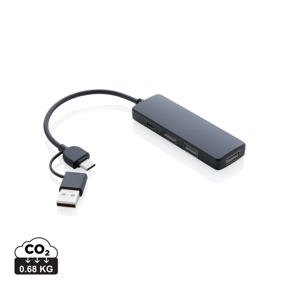 Logotrade firmakingitused pilt: RCS taaskasutatud plastist kahe sisendiga USB-jaotur