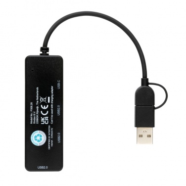 Logotrade reklaamtooted pilt: RCS taaskasutatud plastist kahe sisendiga USB-jaotur