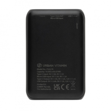 Logo trade reklaamtoote pilt: Urban Vitamin Alameda 10 000 mAh 18W PD toitepank