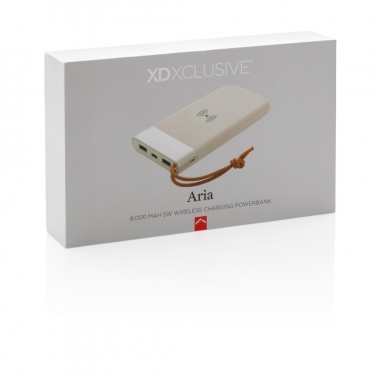 Logotrade meene foto: Aria 8000 mAh 5W juhtmevaba laadimise akupank
