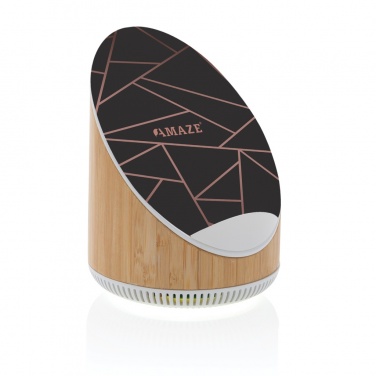 Logotrade ärikingitused pilt: Ovate bambusest 5W kõlar koos 15W juhtmevaba laadijaga