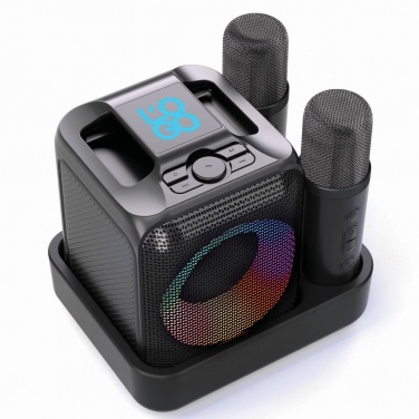 Logo trade firmakingi pilt: Singvibe RCS taaskasutatud plastikust karaokekomplekt topeltmikrofoniga