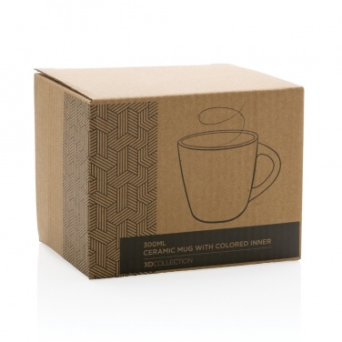 Logotrade reklaamkingi foto: Värvilise sisepinnaga keraamiline kruus 300ml