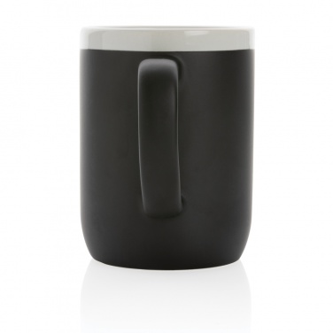 Logotrade reklaamtoote foto: Valge äärega keraamiline kruus 300ml