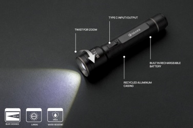 Logotrade reklaamkingi foto: Gear X RCS taaskasutatud alumiiniumist USB-taaslaetav suur taskulamp