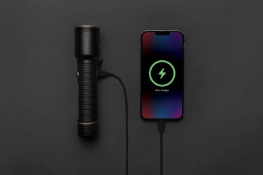 Logo trade firmakingituse pilt: RCS taaskasutatud alumiiniumist USB-taaslaetav raskeveokite taskulamp