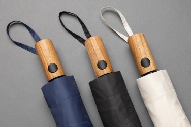 Logotrade reklaamkingid pilt: Kaycey 21" AWARE™ RPET Akaatsiapuidust mini-automaatne vihmavari