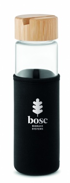 Logotrade reklaamtooted pilt: Klaaspudeli bambusest kaas 600ml