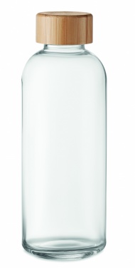 Logotrade reklaamkingituse foto: Klaaspudel 650ml bambusest kaas