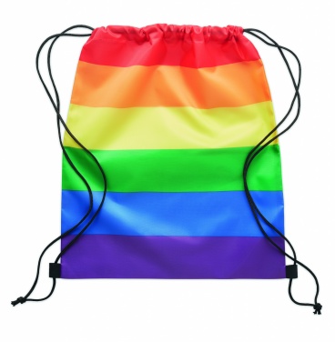 Logotrade meene foto: Rainbow RPET nööriga kott