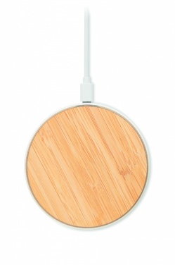 Logo trade firmakingituse pilt: Bambusest juhtmevaba laadija 10W