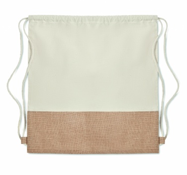 Logo trade ärikingid foto: Pingutusnööriga kott džuudist detailidega