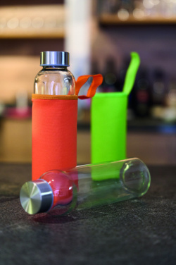 Logotrade firmakingitused pilt: Klaaspudel Klagenfurt roostevabast terasest korgiga 500 ml