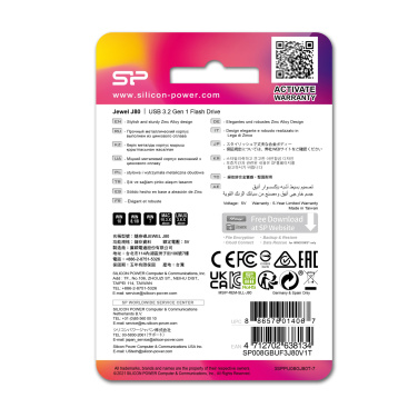 Logo trade firmakingid foto: Pendrive 3.0 Silicon Power JEWEL J80 TITANIUM 16GB