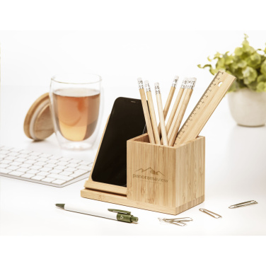 Logotrade firmakingid pilt: Bamboo Boss 15W laadija/pliiatsihoidja