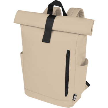 Logo trade reklaamtoote pilt: Byron 15,6" GRS RPET rull-top seljakott 18L