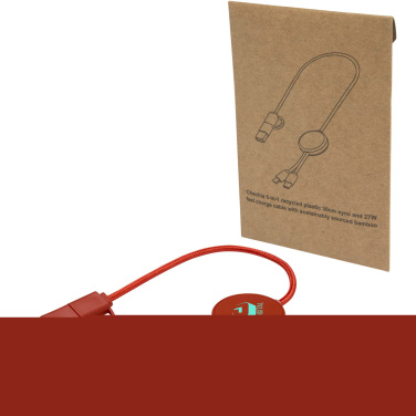 Logotrade ärikingi foto: Citala 5-in-1 taaskasutatud plastist 30 cm kiirlaadimiskaabel