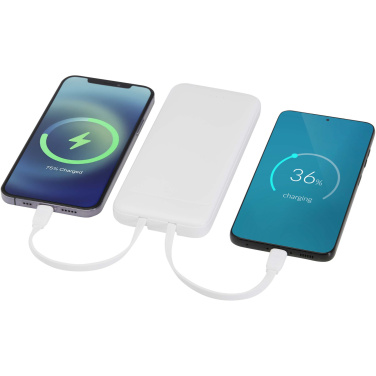Logotrade firmakingituse foto: Adhil 10 000 mAh 10W akupank kahe sisseehitatud kaabliga