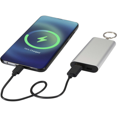 Logo trade meene pilt: Arcturus 2000 mAh taaskasutatud alumiiniumist akupank võtmehoidjaga